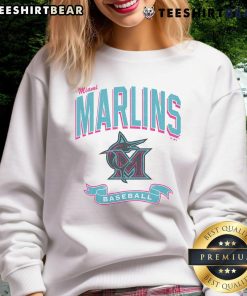 Alt Text: Awesome Miami Marlins City Connect Prime Play Sweatshirt featuring vibrant team colors and logo for stylish fans.