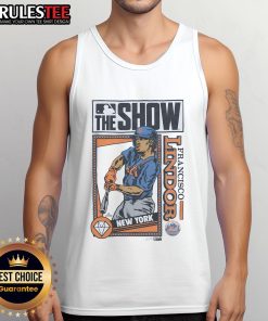 Awesome MLB The Show Mets Francisco Lindor tank top featuring vibrant team colors and player graphics.
