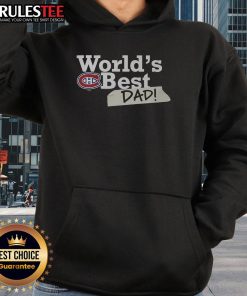 Awesome Montreal Canadiens World's Best Dad Hoodie in red with logo, perfect gift for hockey-loving fathers.