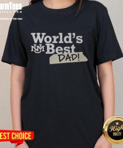 Awesome New Mexico Lobos World's Best Dad ladies tee featuring vibrant colors and a stylish design for proud Lobos fans.