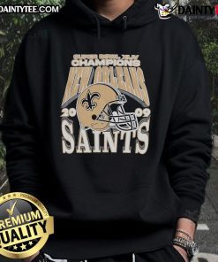 Alt Text: Awesome New Orleans Saints Super Bowl XLIV Champions 2009 hoodie featuring team logo and vibrant colors.