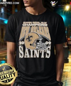 Awesome New Orleans Saints Super Bowl XLIV Champions 2009 T-Shirt featuring team logo and celebratory design.