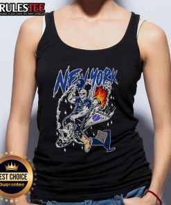 Alt Text: Awesome New York Yankees X Warren Lotas Swole Skeleton spaceship tank top featuring bold graphics and vibrant colors.