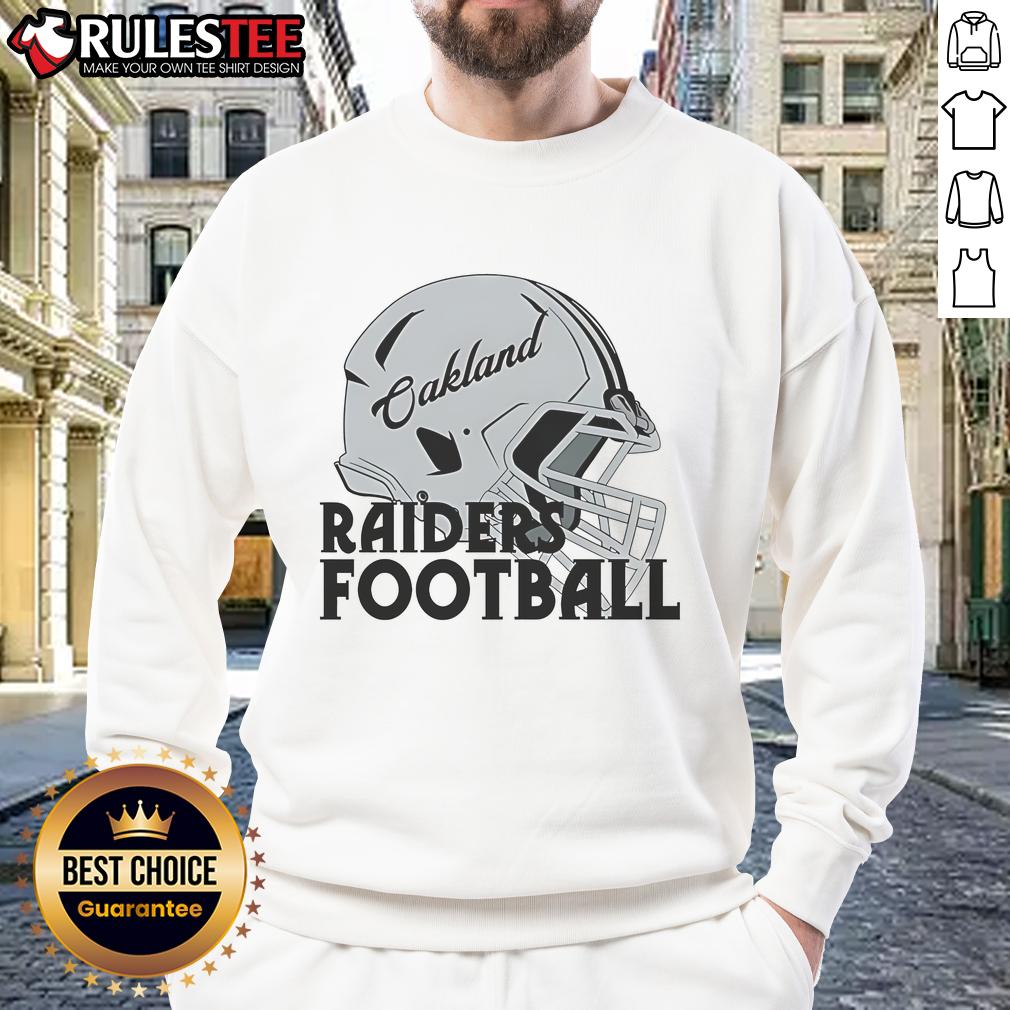 Awesome Nfl Oakland Raiders Football Helmet Sweatshirt Awesome NFL Oakland Raiders football helmet sweatshirt showcasing team logo and stylish design for fans.