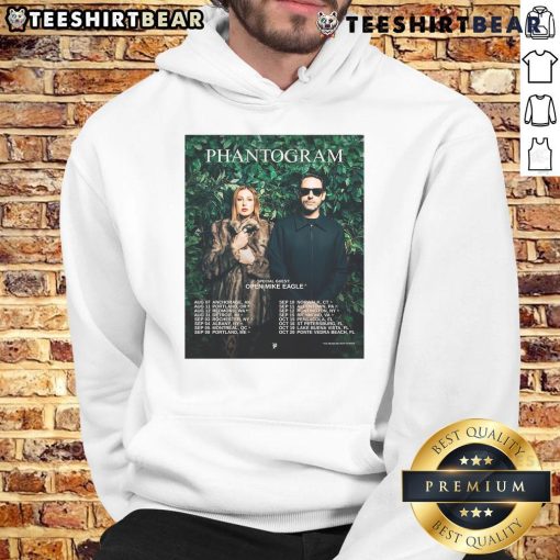Awesome Official Phantogram Open Mike Eagle Tour 2025 Poster Hoodie featuring vibrant design and tour details.