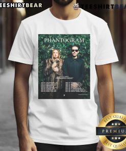 Alt Text: Awesome Official Phantogram Open Mike Eagle Tour 2025 Poster T-Shirt featuring vibrant graphics and tour details.