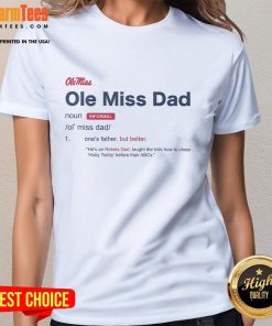 Awesome Ole Miss Rebels Dad Definition Ladies Tee featuring a stylish design for proud Rebels fans.
