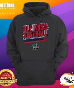 Awesome Ole Miss softball women's College World Series stripe hoodie in navy and white, perfect for game day.