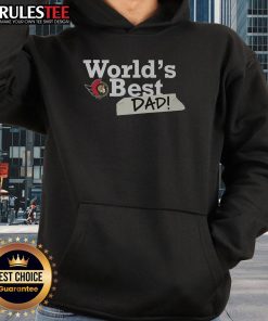 Awesome Ottawa Senators World's Best Dad Hoodie, featuring team logo and vibrant colors, perfect gift for hockey dads.