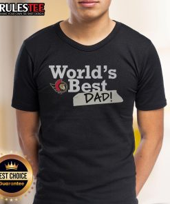 Awesome Ottawa Senators World's Best Dad T-Shirt featuring team logo and vibrant design, perfect gift for hockey dads.