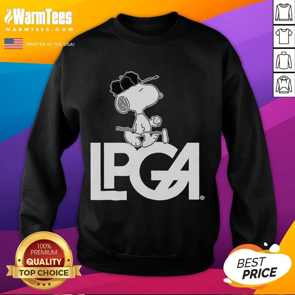 Awesome Peanuts X Lpga Snoopy Sweatshirt Awesome Peanuts X LPGA Snoopy sweatshirt featuring vibrant graphics and a cozy design, perfect for golf and Peanuts fans.