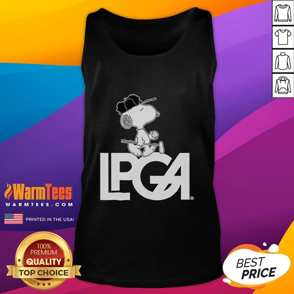 Awesome Peanuts X Lpga Snoopy Tank Top Awesome Peanuts X LPGA Snoopy tank top featuring a playful Snoopy design, perfect for golf enthusiasts and fans.