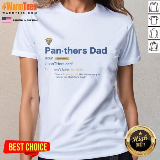 Awesome Pittsburgh Panthers Dad Definition Ladies Tee featuring bold graphics and a stylish fit for fans.
