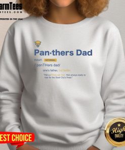Awesome Pittsburgh Panthers Dad Definition Sweatshirt showcasing pride for Pittsburgh Panthers in stylish design.