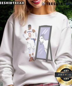 Awesome Russell Westbrook mirror goat Los Angeles sweatshirt featured in vibrant colors, perfect for basketball fans.