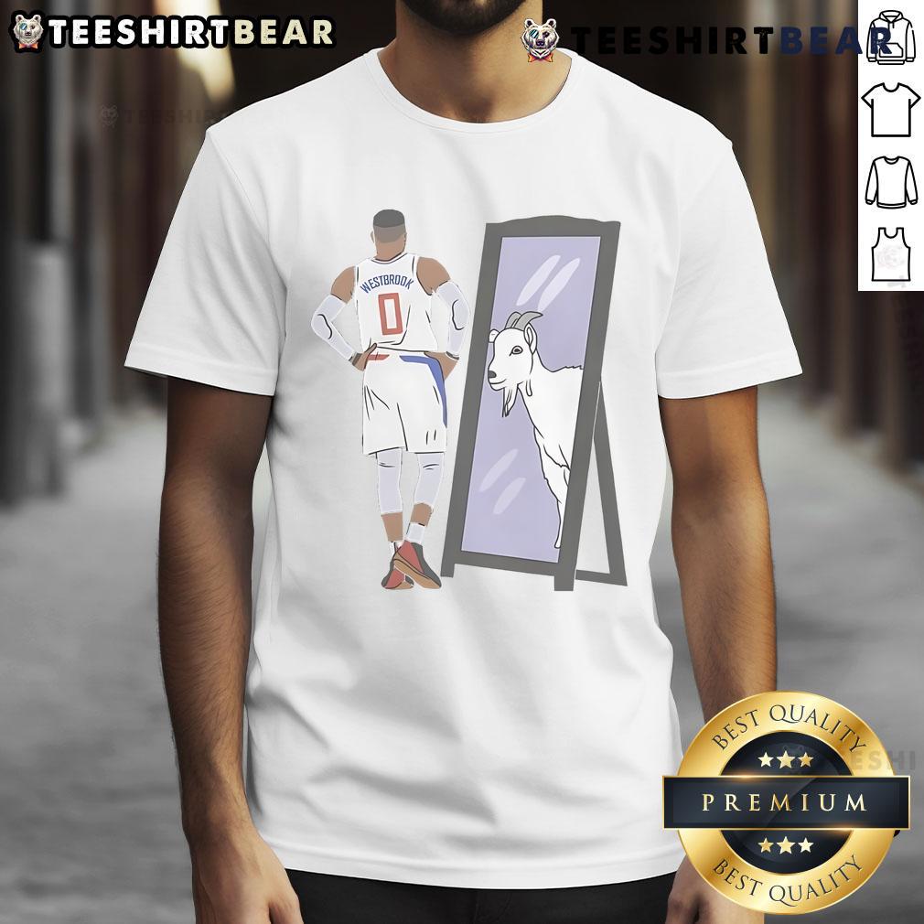 Awesome Russell Westbrook Mirror Goat Los Angeles T Shirt Alt Text: Awesome Russell Westbrook Mirror Goat Los Angeles T-Shirt featuring bold graphics and vibrant colors for fans.