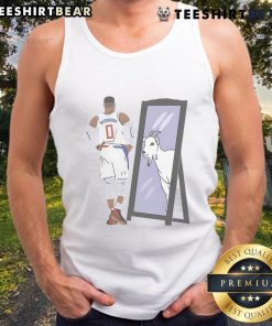 Awesome Russell Westbrook mirror GOAT Los Angeles tank top featuring a bold design for basketball fans.