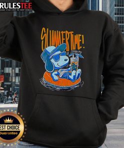 Awesome Snoopy summer time hoodie featuring colorful graphics of Snoopy and friends in a vibrant, playful design.