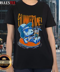 Awesome Snoopy Summer Time Ladies Tee featuring a vibrant Snoopy design perfect for warm weather and casual outings.