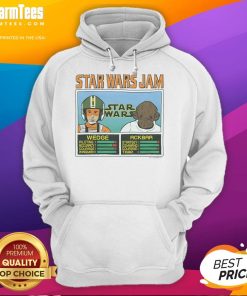 Alt Text: Awesome Star Wars Jam Wedge and Ackbar hoodie featuring vibrant graphics and a cozy fit for fans.