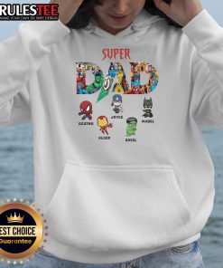 Awesome Super Dad Marvel Superhero Father's Day Hoodie featuring vibrant superhero graphics and comfortable design.