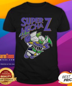 Alt Text: Awesome Super Mecha Z Robot T-Shirt featuring a vibrant robot design, perfect for sci-fi and anime fans.
