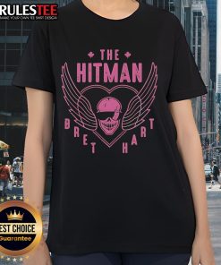 Awesome The Hitman Bret Hart ladies tee featuring a stylish design, perfect for wrestling fans and casual wear.