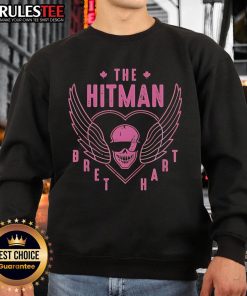 Awesome The Hitman Bret Hart sweatshirt featuring iconic wrestling graphics and a stylish design for fans of wrestling apparel.