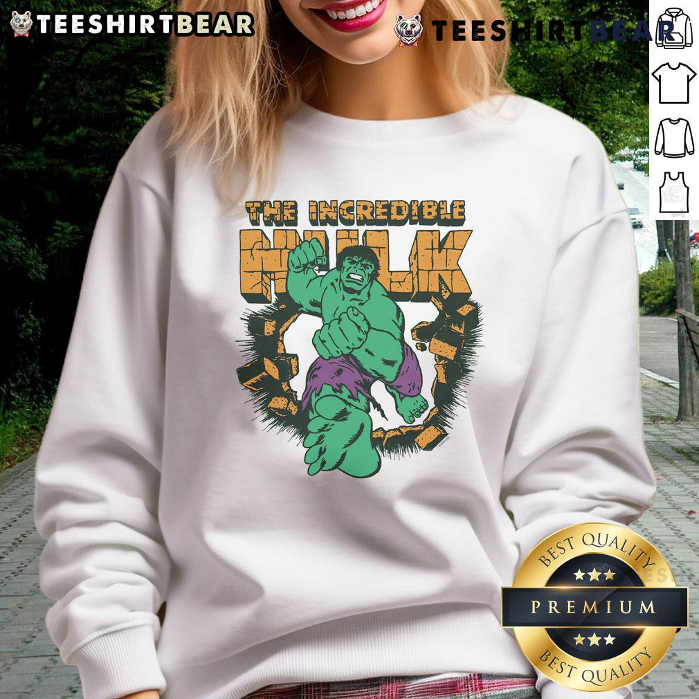 Awesome The Incredible Hulk Sweatshirt Awesome The Incredible Hulk sweatshirt featuring vibrant green and purple design, perfect for fans of the superhero.
