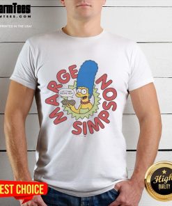Alt Text: Awesome The Simpsons Marge 'I Just Think They're Neat' T-Shirt featuring a vibrant design of Marge Simpson.