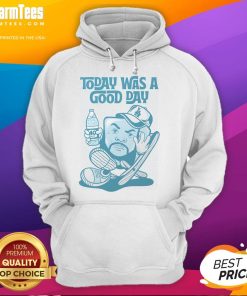 Awesome Today Was A Good Day hoodie featuring a thumbs-up graphic, perfect for casual wear and positivity.
