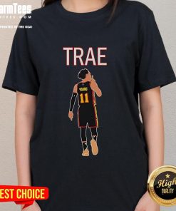 Awesome Trae Young Shhh Quiet Atlanta Hawks ladies tee showcasing stylish design for female basketball fans.