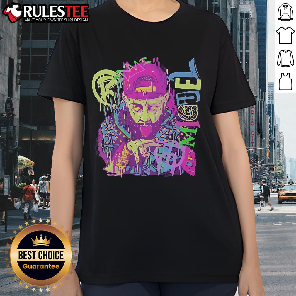Awesome Trey Miguel Drip Style Ladies Tee Awesome Trey Miguel drip style ladies tee featuring vibrant graphics and a trendy design for casual wear.