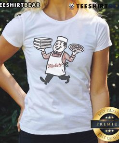 Awesome Trickett England Pizza Ladies Tee featuring a vibrant design and comfortable fit, perfect for pizza lovers.