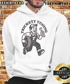 Alt Text: Awesome Trickett England tuning hoodie featuring a stylish design and vibrant colors, perfect for fans and casual wear.