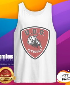 Alt Text: Stylish Awesome UDO Pitbulls tank top featuring a bold graphic design, perfect for dog lovers and casual wear.