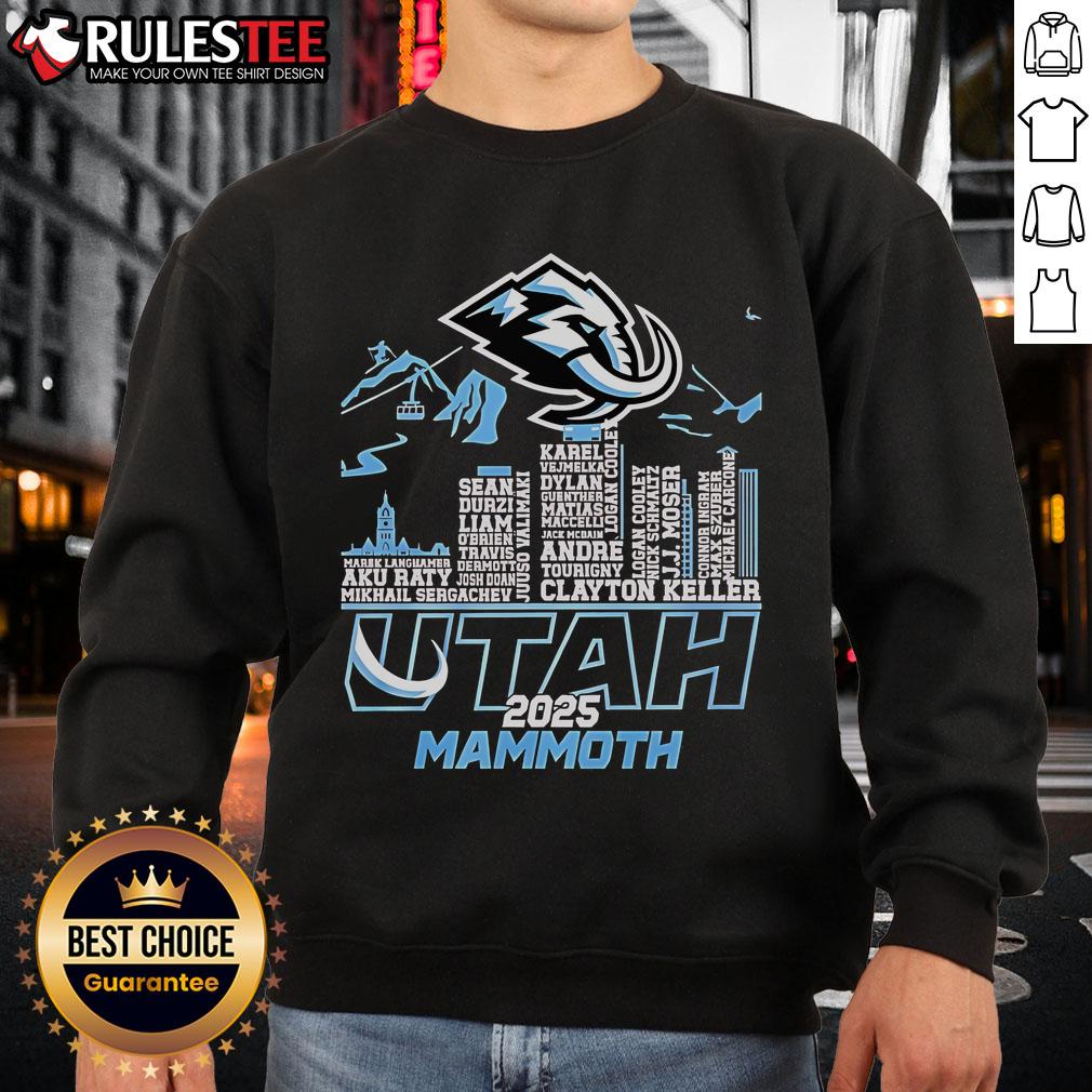 Awesome Utah Mammoth Skyline Name 2025 Sweatshirt Awesome Utah Mammoth Skyline 2025 sweatshirt featuring a vibrant design and comfortable fit for casual wear.