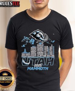 Awesome Utah Mammoth Skyline Name 2025 T-Shirt featuring a vibrant skyline design and stylish typography.