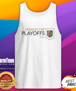 Vegas Golden Knights 2025 NHL Stanley Cup Playoffs Champions tank top featuring team logo and vibrant design.