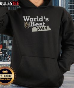 Alt Text: Awesome Vegas Golden Knights World's Best Dad hoodie featuring team logo and vibrant colors for hockey fans.
