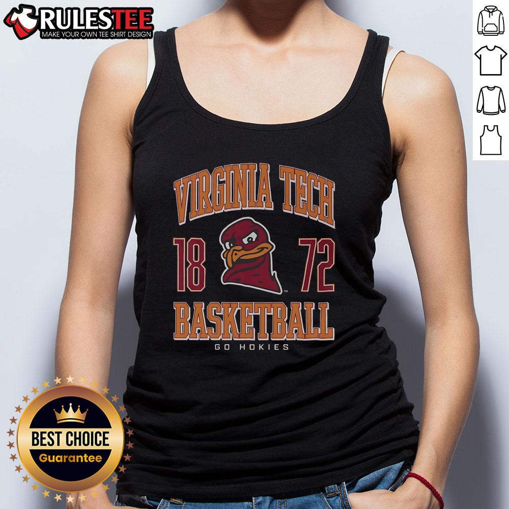 Awesome Virginia Tech Hokies Basketball Tank Top Alt Text: Awesome Virginia Tech Hokies basketball tank top, perfect for fans showcasing team spirit during games.