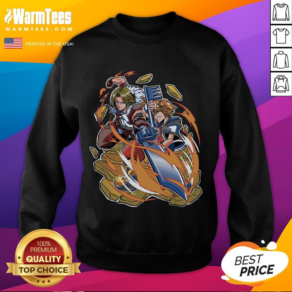 Awesome War Of The Lions Squall Leonhart Final Fantasy And Kingdom Hearts Ventus Sweatshirt Awesome War of the Lions Squall Leonhart sweatshirt featuring Ventus from Final Fantasy and Kingdom Hearts.