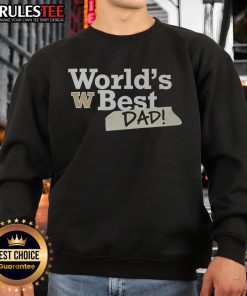 Awesome Washington Huskies Worlds Best Dad Sweatshirt featuring team logo and comfortable design for proud dads.