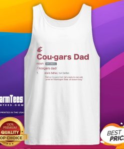 Awesome Washington State Cougars Dad Definition Tank Top featuring bold graphics and a sporty design for proud dads.