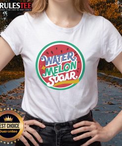 Awesome Watermelon Sugar Ladies Tee featuring vibrant watermelon graphics on a stylish women's shirt.