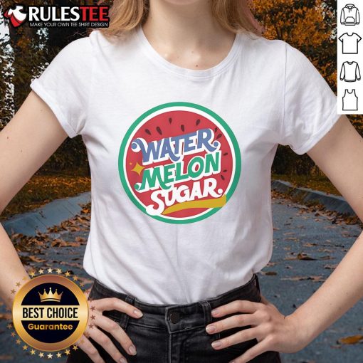Awesome Watermelon Sugar Ladies Tee featuring vibrant watermelon graphics on a stylish women's shirt.