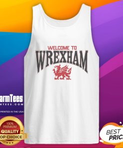 Awesome Wrexham dragon tank top featuring vibrant colors and a bold design, perfect for fans and casual wear.