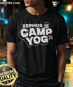 Alt Text: Awesome Xephos Camp Yog 2025 T-Shirt featuring vibrant design and comfortable fit, perfect for camp enthusiasts.