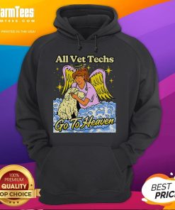 Adorable 'Cute All Vet Techs Go To Heaven' hoodie in vibrant colors, perfect for animal lovers and veterinary professionals.