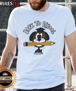 Alt Text: Cute Bark To School Dog Student T-Shirt featuring an adorable dog graphic, perfect for back-to-school season.